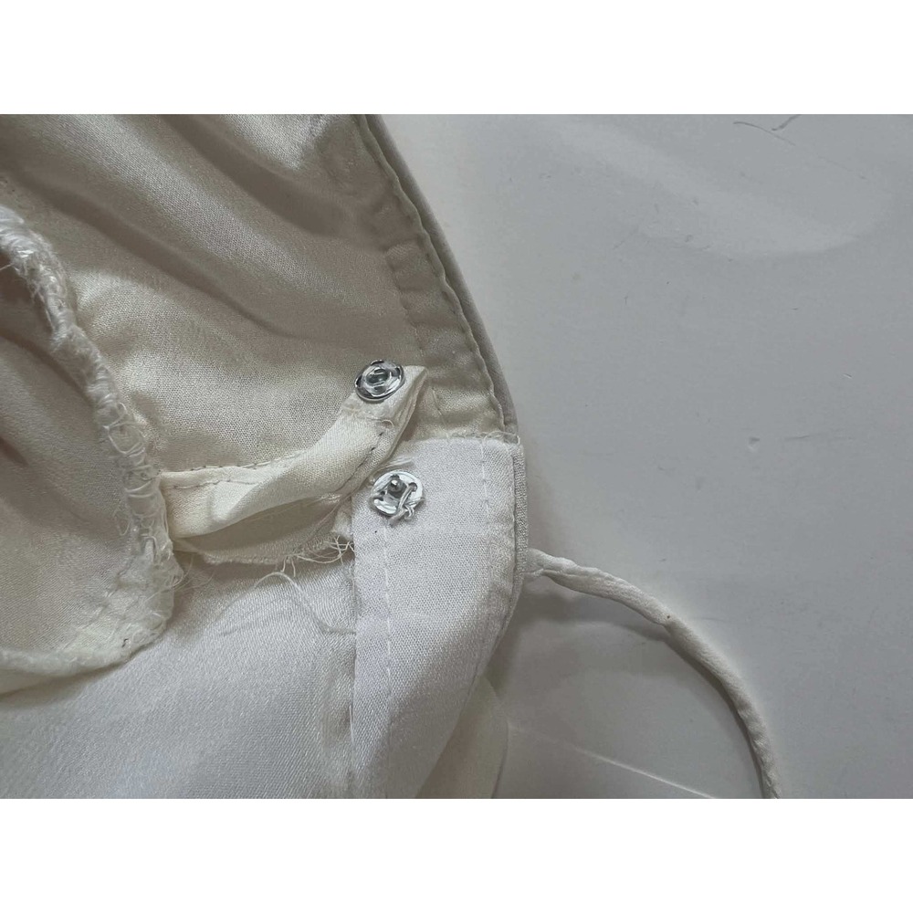 Ivory Chikankari Embroidered Kurta Tunic with Sequin Accents and Pearl Tassels - Picture 8 of 8